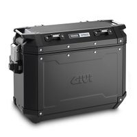 GIVI OBKN37 Trekker Outback zijkoffer, Topkoffers en zijkoffers voor de moto, Zwart Aluminium (links) - thumbnail