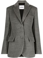 Jil Sander blazer en laine vierge à simple boutonnage - Gris