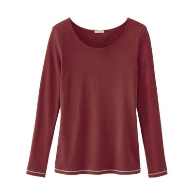 Shirt met lange mouw, baksteenrood 46