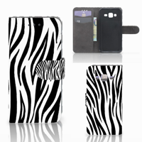 Samsung Galaxy J3 2016 Telefoonhoesje met Pasjes Zebra