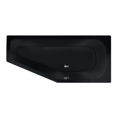 Xenz Lagoon Compact badkuip rechts 160x75x40cm ebony mat zwart