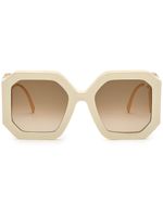 Philipp Plein lunettes de soleil Diva à monture oversize - Tons neutres