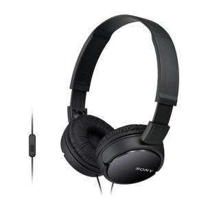 Sony MDR-ZX110AP On Ear koptelefoon Kabel Zwart Vouwbaar, Headset