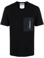 Moschino t-shirt en coton à logo brodé - Noir