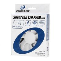 Cooltek Silent Fan 120 PWM PC-ventilator Zwart, Wit (b x h x d) 120 x 120 x 25 mm - thumbnail