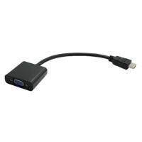 Value 12.99.3114 HDMI-kabel HDMI / VGA Adapterkabel HDMI-A-stekker, VGA-bus 15-polig 0.15 m Zwart - thumbnail