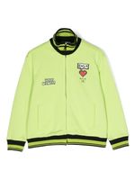 Dolce & Gabbana Kids veste bomber à logo imprimé - Vert