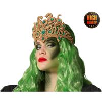 Atosa Verkleed haarband/hoofdband met Snakes - goud - meisjes/dames - Evil queen/Halloween/Medusa   -