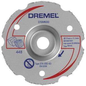 Dremel 2615S600JB Doorslijpschijf gebogen 77 mm 1 stuk(s) Hardhout, Zacht hout, Multiplex, Laminaat, Vezel, Kunststof, Gipskarton, Plexiglas, Vinyl