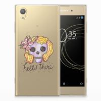 Silicone Back Case Sony Xperia XA1 Plus Boho Skull