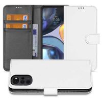 Book Case Telefoonhoesje voor de Motorola Moto G22 Wit met Pasjeshouder