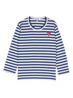 Comme Des Garçons Play Kids t-shirt en coton à rayures - Bleu - thumbnail