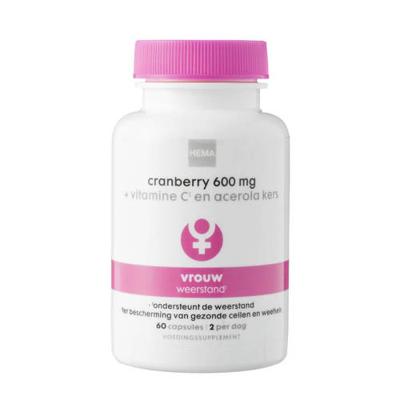 HEMA Cranberry 600 mg+ vitamine C en acerola kers - 60 stuks