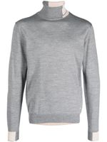 Manuel Ritz pull en maille bicolore - Gris