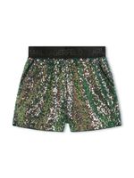 Karl Lagerfeld Kids short à taille logo - Tons neutres