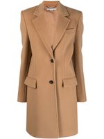 Stella McCartney single-breasted wool coat - Marron