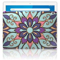 Lenovo Tab M10 Siliconen Hoesje Purple Flower