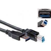 ACT SB0004 USB-kabel 5 m USB 3.2 Gen 1 (3.1 Gen 1) USB A USB B Zwart - thumbnail