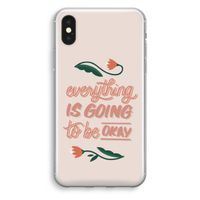 Optimistic flower girl: iPhone XS Transparant Hoesje