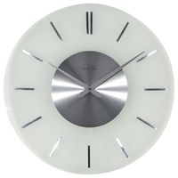 NeXtime NE-3147 Wandklok Dia. 40 Cm, Melkglas, &apos;Stripe&apos; Radio Controlled - thumbnail