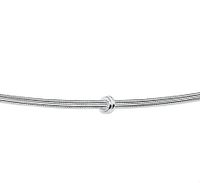 Armband Zilver Slang En Knoop 1,5 mm 19 cm