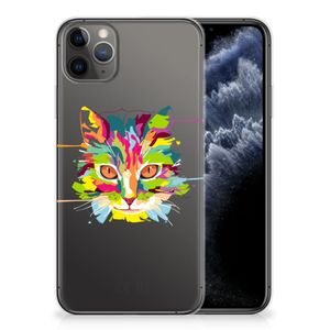 Apple iPhone 11 Pro Max Telefoonhoesje met Naam Cat Color