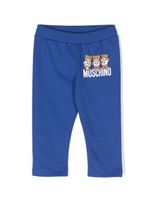 Moschino Kids legging en coton à logo imprimé - Bleu