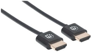 Manhattan 394376 HDMI-kabel HDMI Aansluitkabel HDMI-A-stekker, HDMI-A-stekker 3.00 m Zwart 4K UHD, Audio Return Channel (ARC)