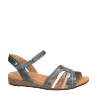 Pikolinos Ibiza leren sandalen blauw/multi