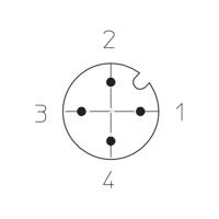 Lutronic 1086 Sensor/actuator connector, geassembleerd M12 Aantal polen: 4 Stekker, recht 5.00 m 1 stuk(s)