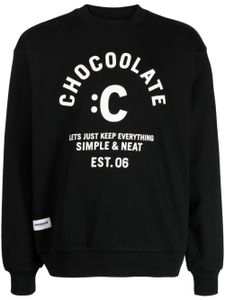 CHOCOOLATE sweat en coton à logo imprimé - Noir