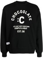 CHOCOOLATE sweat en coton à logo imprimé - Noir - thumbnail