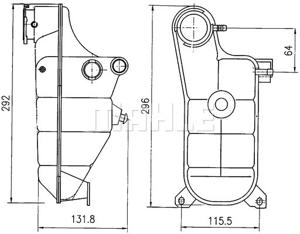 Expansietank, koelvloeistof MAHLE, u.a. für Mercedes-Benz