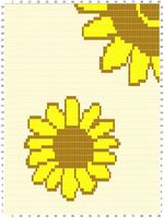 Sunarts doe het zelf pakket model Zonnebloemen kop 100 x 232 cm artikelnummer D222 - thumbnail