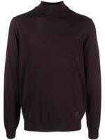 Corneliani pull en laine vierge à col montant - Violet