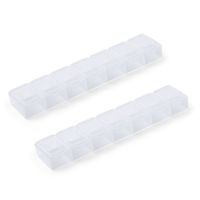 2x Medicijnen doos/pillendoos 7 daags transparant 15 cm - thumbnail