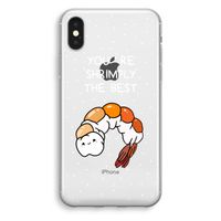 You're Shrimply The Best: iPhone X Transparant Hoesje - thumbnail