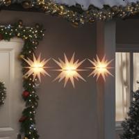 VidaXL Kerstlampen met LED&apos;s 3 st inklapbaar wit