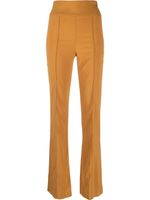 Patrizia Pepe pantalon en crêpe à taille haute - Marron