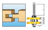 Makita Accessoires Groef/veerfrees+lag. HM S8 - D-12011 - thumbnail