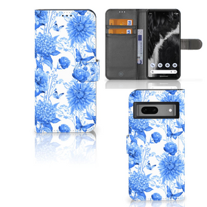 Hoesje voor Google Pixel 7 Flowers Blue