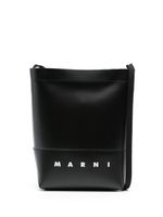 Marni sac à bandoulière à logo imprimé - Noir