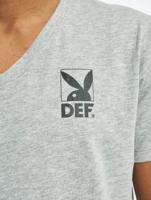 Playboy x DEF / t-shirt V-Neck in grijs