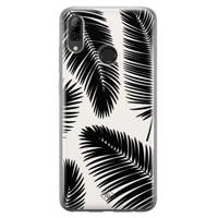 Huawei P Smart 2019 siliconen telefoonhoesje - Palm leaves silhouette