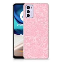 Motorola Moto G42 TPU Case White Flowers - thumbnail