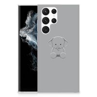 Samsung Galaxy S22 Ultra Telefoonhoesje met Naam Grijs Baby Olifant - thumbnail