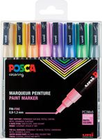 Posca paintmarker PC-3M, set van 8 markers in geassorteerde pastelkleuren - thumbnail