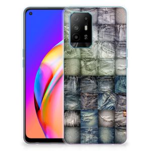 Silicone Back Cover OPPO A94 5G | Reno5 Z Spijkerbroeken