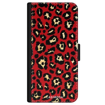iPhone 11 flipcase - Luipaard rood