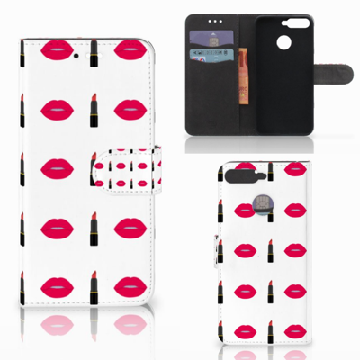 Huawei Y6 2018 Telefoon Hoesje Lipstick Kiss